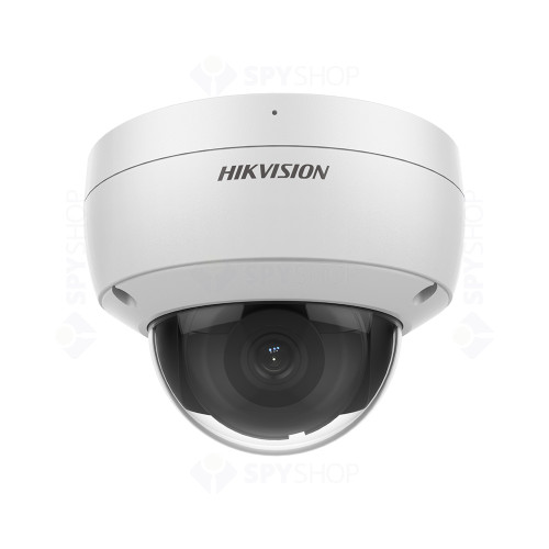 Camera supraveghere de interior IP Dome Hikvision Acusense DS-2CD2126G2-ISU(4MM)(D), 2MP, IR 30 m, 4 mm, slot card, microfon, PoE