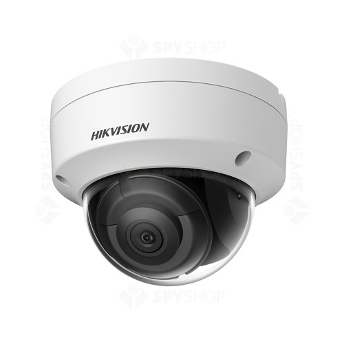 Camera supraveghere de interior IP Dome Hikvision Acusense DS-2CD2126G2-ISU(4MM)(D), 2MP, IR 30 m, 4 mm, slot card, microfon, PoE