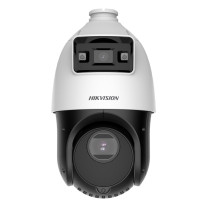 RESIGILAT - Camera supraveghere IP Speed Dome PTZ Duala Hikvision TandemVu DS-2SE4C425MWG-E14F0, 4 MP, 4.8-120 mm / 2.8 mm, motorizat, IR 100 m, lumina alba 30 m, x25,slot card, PoE+