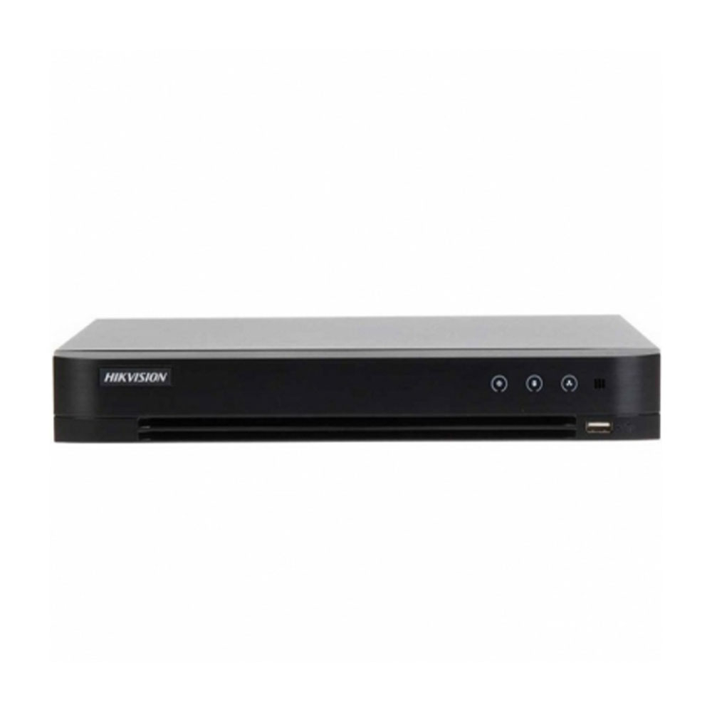 DVR Turbo Acusense Hikvision iDS-7204HQHI-M1/E, 4 canale, 4 MP, audio prin coaxial
