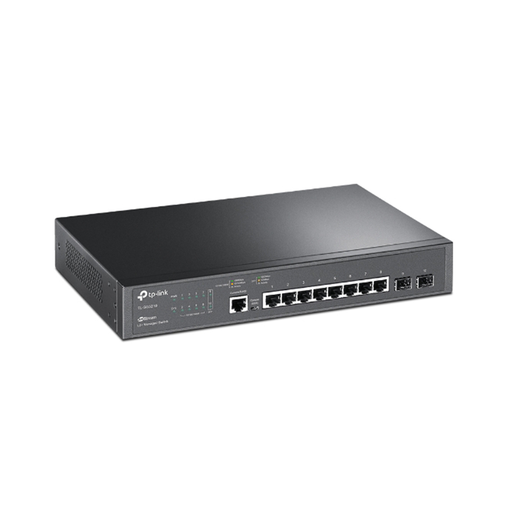 Switch cu 8 porturi RJ45 TP-Link TL-SG3210, 14.89Mpps, 8000 MAC, 2 sloturi Gigabit SFP